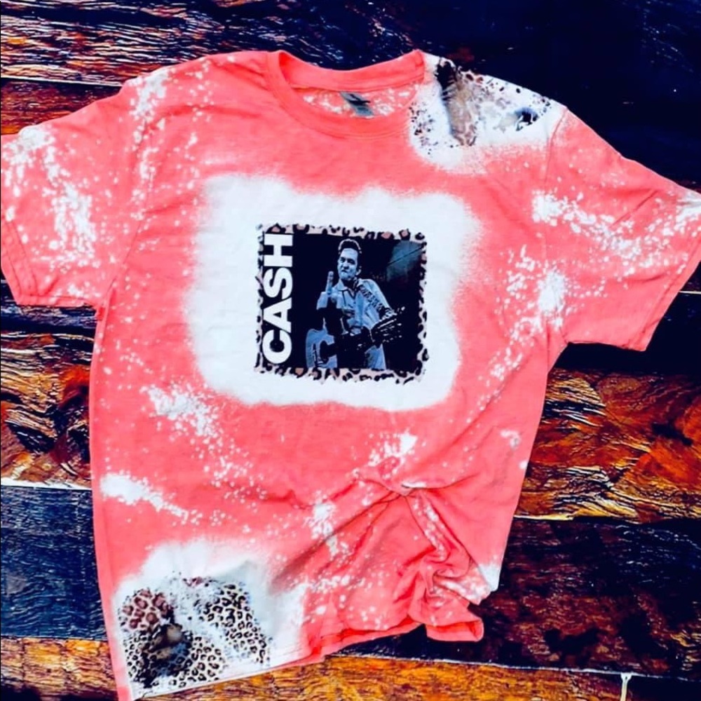 Johnny Cash Bleached tee!!